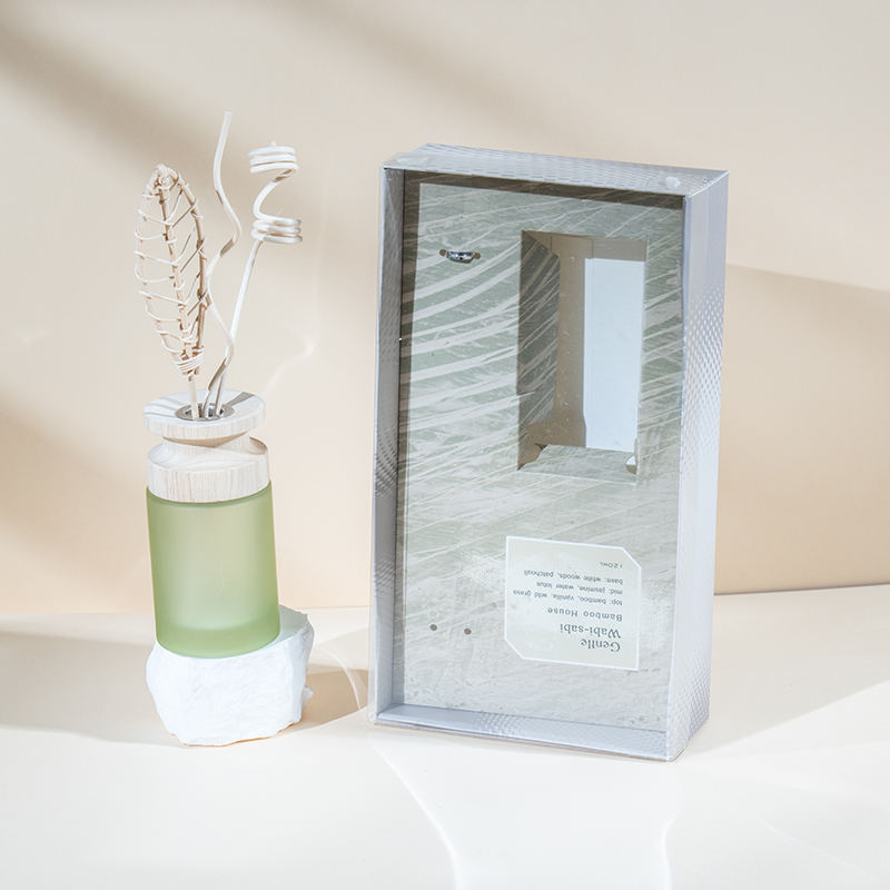 Penyebar buluh premium labu kaca silinder tinggi dengan penjual penyebar aroma tongkat kayu