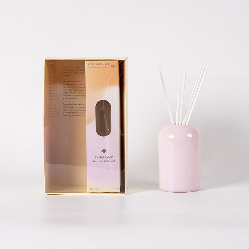 Kaca transparan bulat botol reed diffuser tinggi yang mudah menguap-aromaterapi penataan volume besar