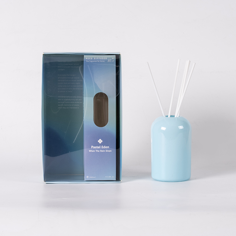 Kaca transparan bulat botol reed diffuser tinggi yang mudah menguap-aromaterapi penataan volume besar