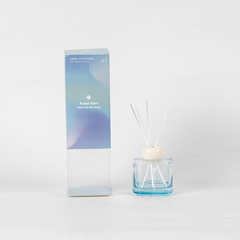 Botol parfum kaca bening persegi reed diffuser-aroma diffuser factory