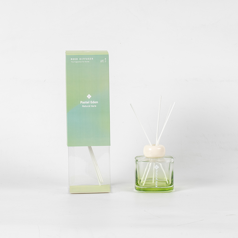 Botol parfum kaca bening persegi reed diffuser-aroma diffuser factory