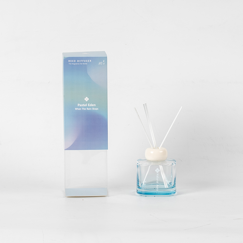 Botol parfum kaca bening persegi reed diffuser-aroma diffuser factory