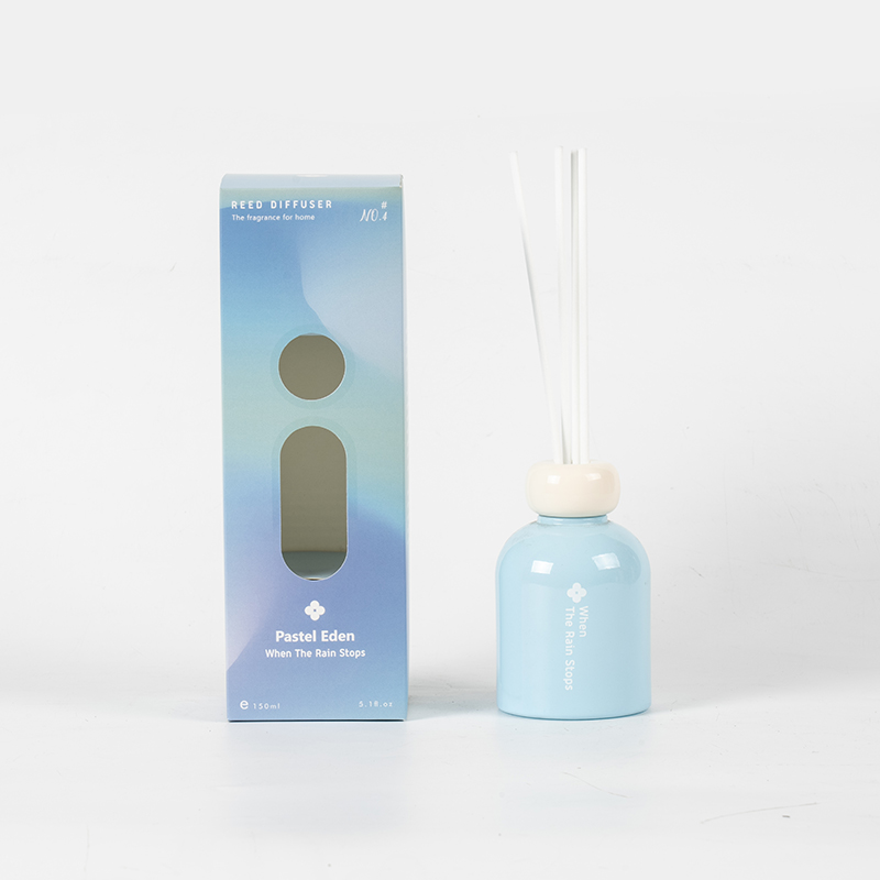 Diffuser beraroma reed diffuser botol bulat kaca eden pastel untuk produsen reed diffuser rumahan