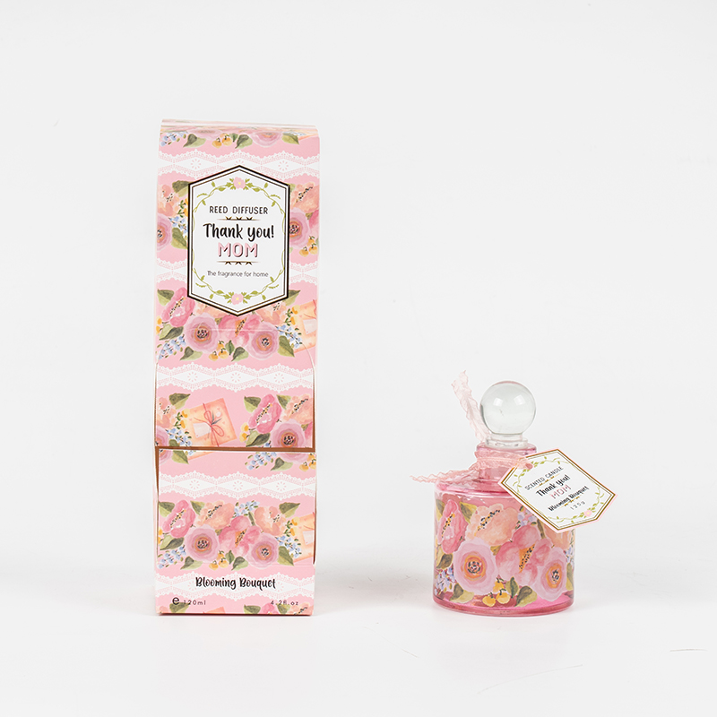 Diffuser buluh botol kaca bulat elegan hari ibu