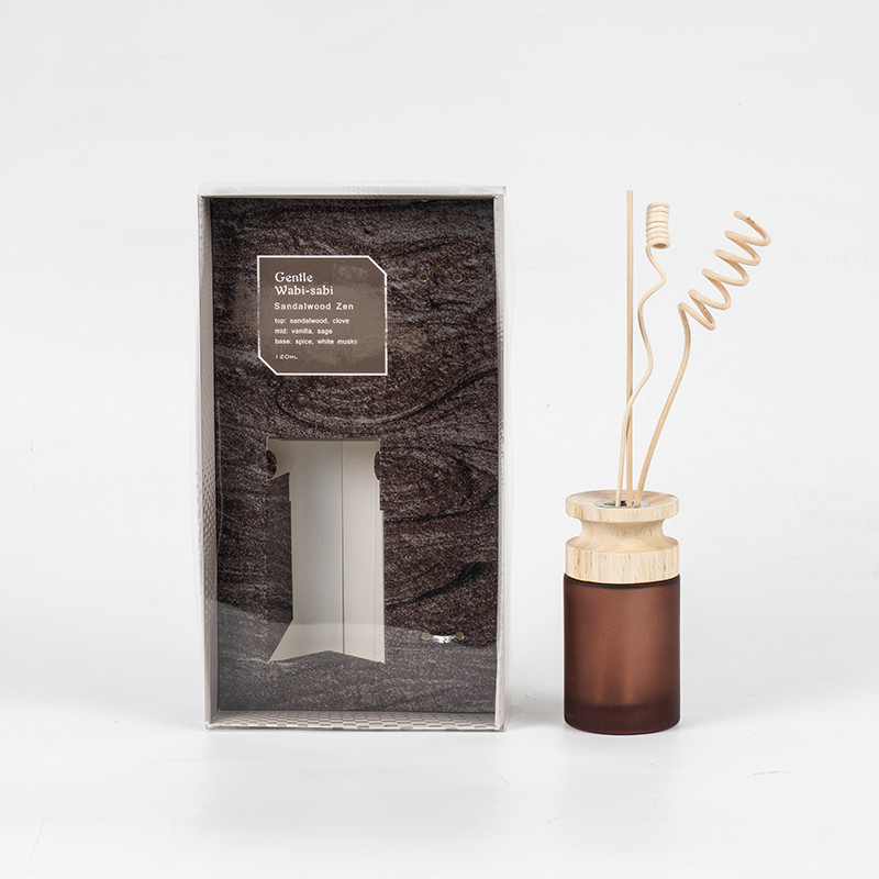 Penyebar buluh premium labu kaca silinder tinggi dengan penjual penyebar aroma tongkat kayu