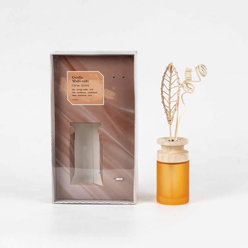 Penyebar buluh premium labu kaca silinder tinggi dengan penjual penyebar aroma tongkat kayu