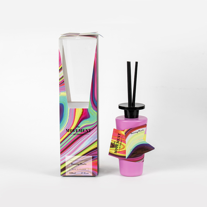 Botol parfum bulat kaca bening kerucut reed diffuser-pembuatan diffuser rumah