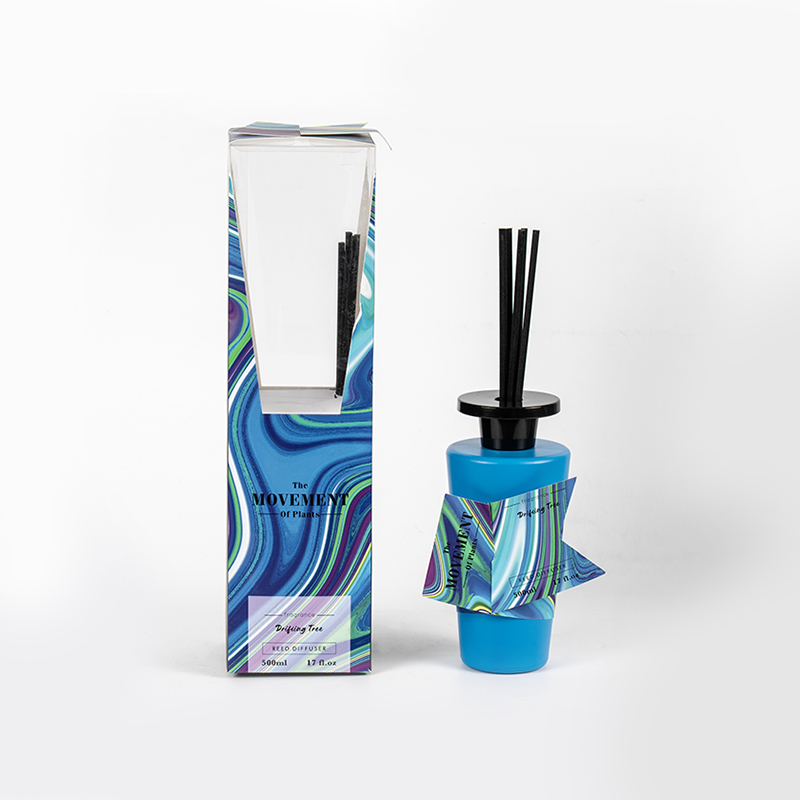 Botol parfum bulat kaca bening kerucut reed diffuser-pembuatan diffuser rumah